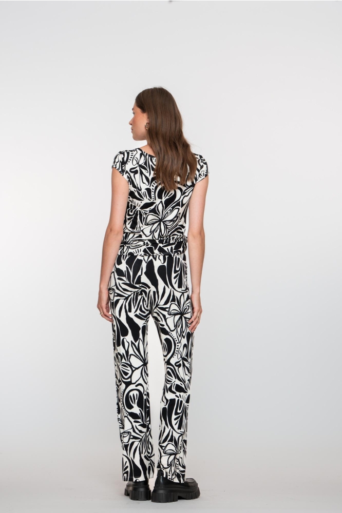 KATE T SHIRT MET RONDE HALS EN PRINT 52446 60 000999 BLACK/OFF-WHITE